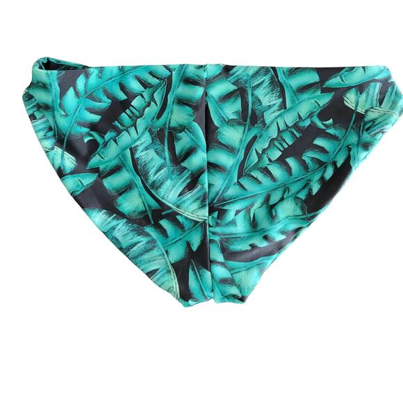 Fused Hawaii Hapuna Tropical State Of Mind Green Black Bikini Bottom Women Sz S - Picture 3 of 7